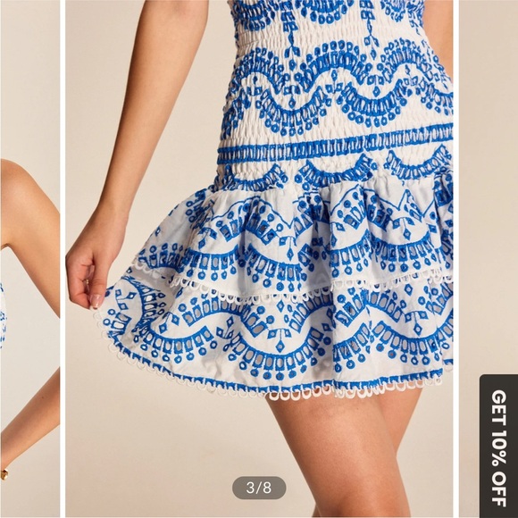 Commense Ripple Strapless Tiered Hem With Scalloped Detailing Dress - Picture 3 of 12